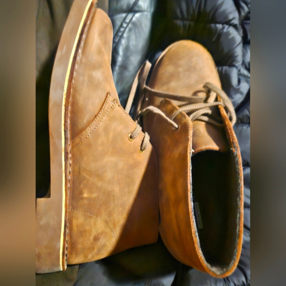Clarks Brown Leather Chukka Boots Womens 9